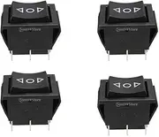 NITAGO 3-Position Rocker Switch for Boats, 250V/10A and 125V/15A, 6-Pin DPDT Set of Four