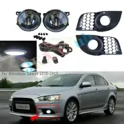 Bezel Cover LED Fog Light & Harness Switch Kit for Mitsubishi Lancer 2010-2015 (for: Mitsubishi)