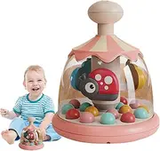 Kids Press Carousel Toy,Colorful Rotating Carousel Press Kids Toy | Musical Toy to Improve Hand Strength, Interactive Learning Development Sound Learning Toys