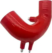 Car Pressure Lines & Hoses Parts Fit for Abarth 500 595 IHI Turbo Silicone Intake Hose Kit Performance Intake System Silicon Tube Pipe(Red with Logo)