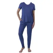 Natori Rib Sweaterknit Jogger Lounge Set Pockets (S-2XL) (Grey, Pink, Blue)