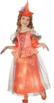 Youth Girl (Rubie's) Sweetheart Witch Light Up Costume - Sz L (Ages 8-10) NEW