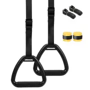 Gymnastic Rings Pull Up Handle Rings with Adjustable Straps for Chlidren Adult