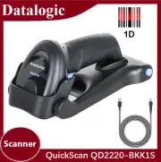 Datalogic QD2220-BKK1S Wired Handheld 1D Barcode Scanner with USB Cable + Stand
