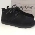 BEARPAW Skye Black II Suede Boots Women's Size 7 Lace Up 2578W NeverWet