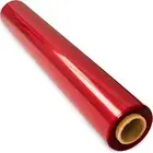 200 Ft Red Cellophane Wrap Roll (16 in X 200 Ft) - Transparent Colored Wrap for