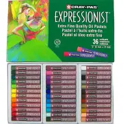 36 Colours Cray Pas Expressionist Soft Oil Pastels Set Art Artists Stick Sakura