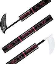 Mayhug Lash Bond and Seal, 2 in 1 Lash Glue Long Lasting Strong Hold, 10ml Lash Bond and Seal Waterproof Lash Cluster Glue for DIY Lash Clusters, Gentle Lash Glue (Black)