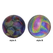 Holographic Reflective Soccer Ball Premium Football for Kids Adults Practice