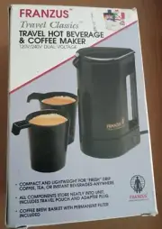Vintage Franzus Travel Hot Beverage And Fresh Drip Coffee Maker Dual Voltage NOS