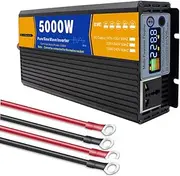 5000W DC 12V/24V/48V/60V/72V Pure Sine Wave Inverter Charger Split Phase DC Input AC Output 120V/240V Low Frequency Solar Power Inverter Converter,Dc 60v,AC 220V 60Hz