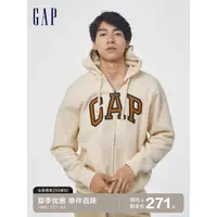 在飛比找蝦皮購物優惠-男装 Gap男女裝秋季款LOGO碳素軟磨抓絨衛衣461135