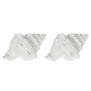 2PK Belle Polyresin Sammy Sea Snail Sculpture 21x14cm - White