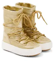 [Moon Boot Kids] Moon Boot Kids Jtrack Tube Junior Glitter snow boots UK 12.5 gold