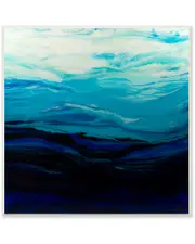 Acrylic Resin Sea Ocean Waves Cresting Abstract by Barbara Bilotta