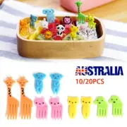 20pcs Bento Cute Mini Animal Food Fruit Picks Forks Lunch Box Decor Kids Tool