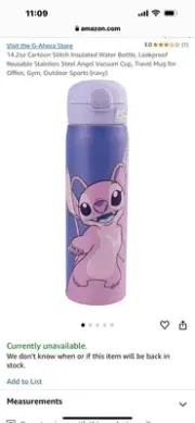 Stitch and Angel stainless steel hot cold tumbler