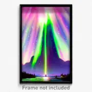 Pixel Art Poster - Puny Aurora (8 Bit Psychedelic Trippy Weird Video Game Print)