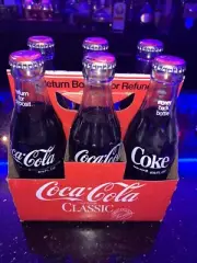 Coca-Cola Classic Original Formula 6 pack Returnable Glass Bottles 6 1/2 ounces