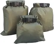 [GANAZONO] 3Pcs Dry Bag for Camping Boating Kayaking Rafting Lightweight Storage Pouch Army Green for Protecting Valuables and Essentials