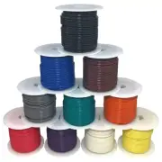 14 AWG Gauge SXL Automotive Stranded Hook Up Wire 10-Color Kit, 100 ft Each, 60V
