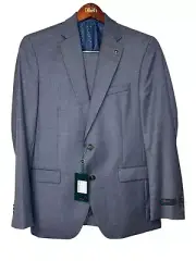 Ted Baker Men Suit Jake CT Lined No Ordinary Joe Blazer 2 Piece Gray Sz.42R NWT