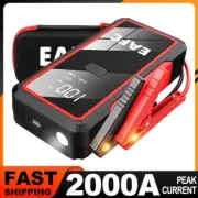 Portable Car Jump Starter 2000A/1200A/600A Power Bank Booster Diesel Petrol