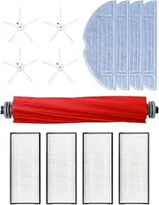 13 Piece Replacement Accessories Compatible with Xiaomi Roborock S7 S7+ S7 Plus S7 MaxV S7 Pro S7 MaxV Ultra Vacuum Cleaner Accessory Set, 1 Main Brushes, 4 Side Brushes, 4 HEPA Filters, 4 Microfibre