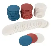 40 Plastic Poker Chips Party Favors Gift Bulk Wholesale Red White and Blue