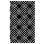 Softcover Spiral-Bound Black and White Pattern Internet Address & Password