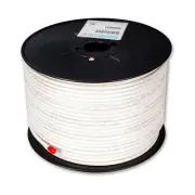 RG-6 Trishield NEC 820 CATV HFC Coaxial Cable PVC White 500 feet