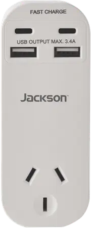Jackson Dual USB-A & USB-C AC Charger