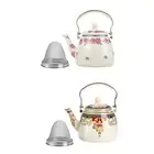 Enamel Teapot 3.3L Porcelain Enameled Teakettle for Household Boiling Water