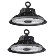 2 PACK 150W UFO LED High Bay Warehouse Light Dimmable Grade Shop Light Fixtures
