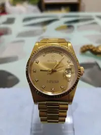 在飛比找Yahoo!奇摩拍賣優惠-瑞士原裝真品Rodania羅唐那自動機械男錶 面盤十顆真鑽 
