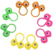 GARVALON Educational Toys for Toddlers 50pcs Big Eyes Ring Toys Finger Puppets Handmade Toys Boys and Girls