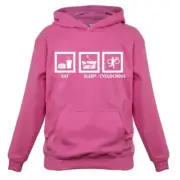 Eat Sleep Cyclocross - Kids Childrens Hoodie Cyclo-cross CX Cycling Cyclist