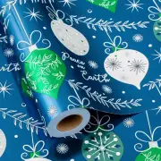 MAYPLUSS Christmas Gift Wrapping Paper Roll - 17 Inch X 33 Feet - Luxury Metalli