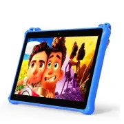 10 inch Kids Tablets Android 13, Tablet with Lanyard 64GB, Quad-Core, HD Blue