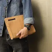 [TATSEN] 1 Piece Document Bag Vintage Clutch Large Capacity Diagonal Bag Business Casual Bag
