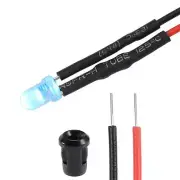 10Set DC12V 3mm Pre Wired LED with Holder Ice-Blue Light Lens 6mm Panel Mount