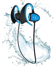 Bewinner Wireless Swimming Headphones - IPX8 Waterproof Bluetooth Underwater Headphones with Smart Voice Prompt & Noise Reduction for Surfing Diving (Blue)