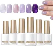 Jelly Nails Polish | Long-Lasting Professional Gel Nail Polish Set | Wear-Resistant Manicure Supplies for Beginners Enthusiasts Professionals