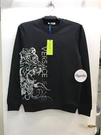 在飛比找Yahoo!奇摩拍賣優惠-Versace jeans 黑色 燙金 燙銀 老虎 Logo