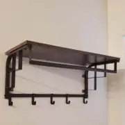 Coat Rack Shelf Wall Mounted| Coat Hooks Shelf with Hanging Rail