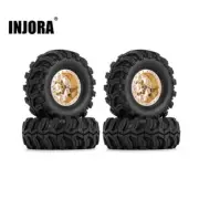INJORA Brass Beadlock 1.0 Wheels and Tires for SCX24 TRX4M Ascent18,58*23mm