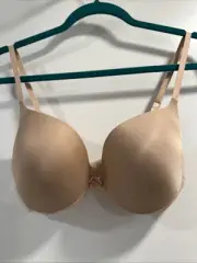 NWT Victoria's Secret Angels Beige Underwire Padded Push Up Bra 36D Lace Back