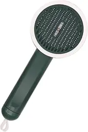 Dog Slicker Brush,Puppy Hair Removal Comb - Multifunctional Portable Cat Slicker Brush with Release Button for Long-Haired Pet