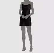 $350 Alice + Olivia Women's Black Gold Chain Strap Scoop Neck Mini Dress Size 8