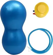 TOKIDNY PVC Yoga Peanut Ball with Inflator Thicken Exercise Fitness Ball for Bodybuilding Massage Dance Burst Non Slip Strengthen Muscles